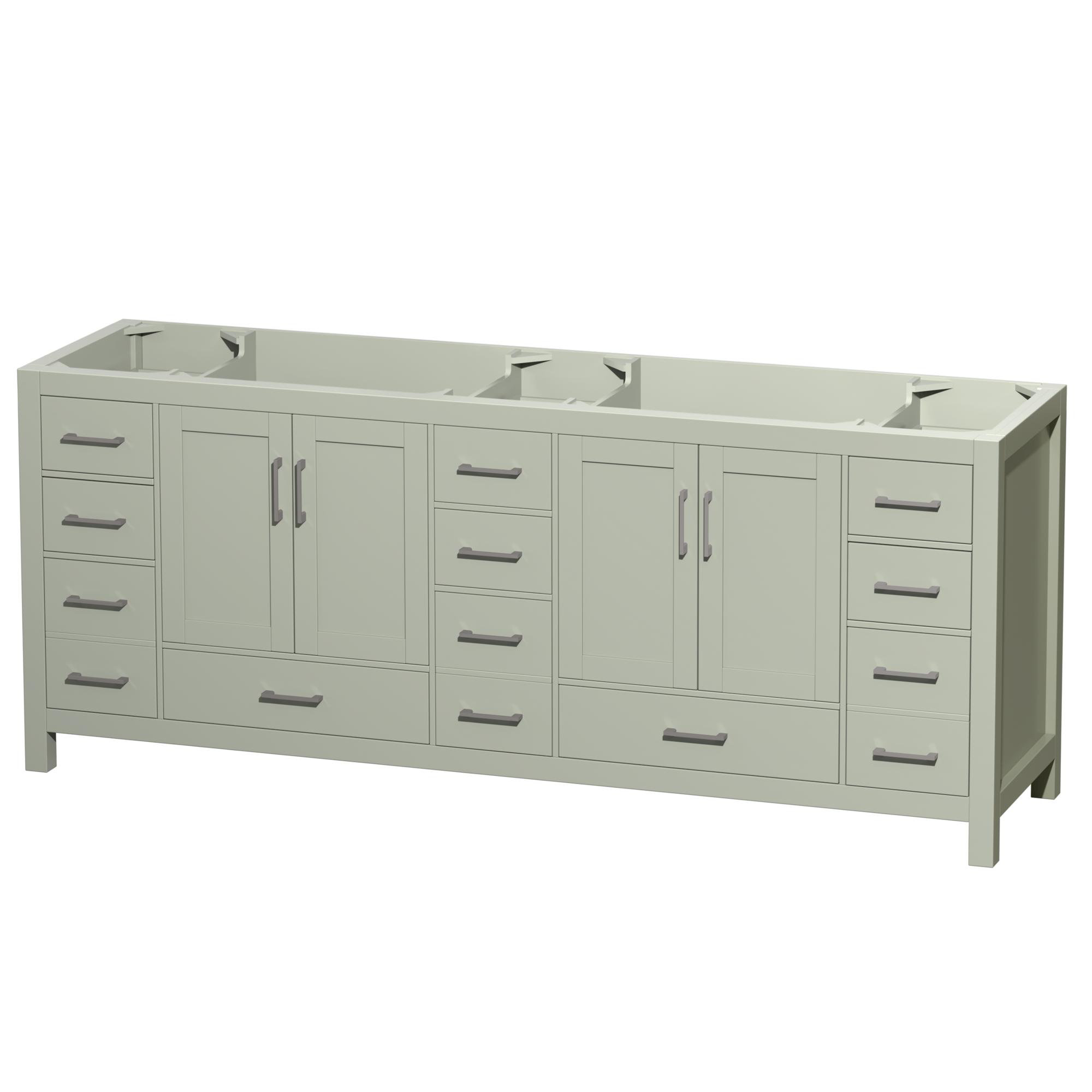 Wyndham Collection Sheffield 83" Freestanding Double Vanity Base Only